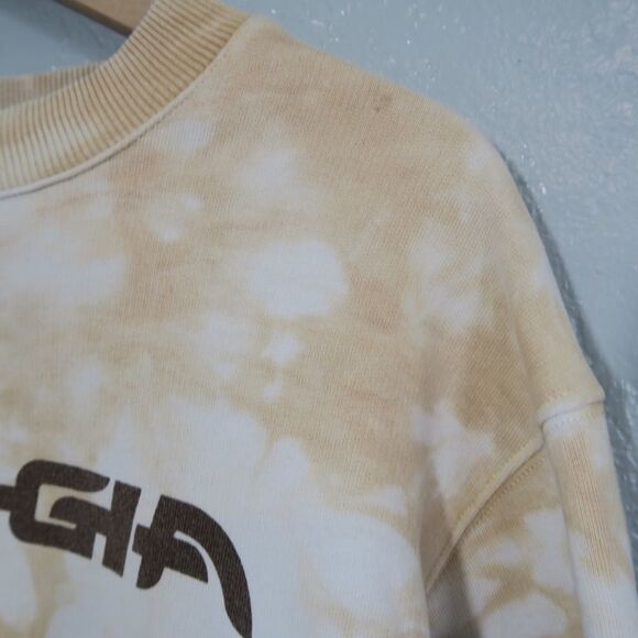 I.AM.GIA‎ Beige Tie Dye Sweater Crewneck Pullover Long Sleeve Lounge Comfy - Picture 3 of 9